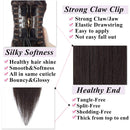 S-noilite Claw/Jaw Clip in Ponytail Extension Human Hair Blonde Ponytail Hair Extension Clip in Ponytail Hairpiece 100% Real Human Hair One Piece Straight 16 Inch (