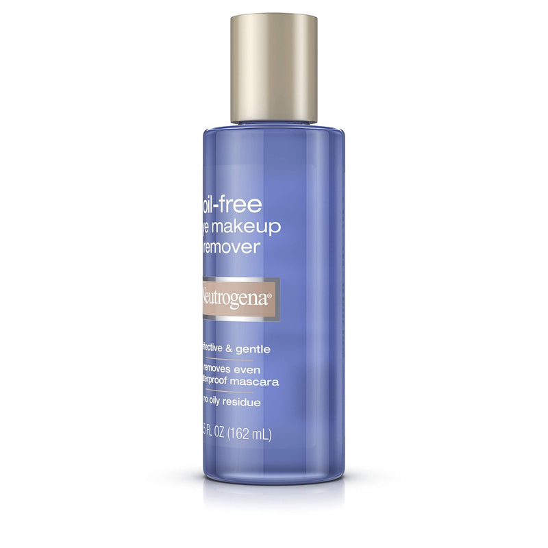 Neutrogena Gentle Oil-Free Eye Makeup Remover & Cleanser for Sensitive Eyes, Non-Greasy Makeup Remover, Removes Waterproof Mascara, Dermatologist & Ophthalmologist Tested, 3 x 5.5 fl. oz Neutrogena