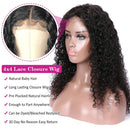 Iris Queen Kinky Curly Human Hair Wigs for Black Women 4x4 Lace Closure Wigs Human Hair 9A Brazilian Hair Wig Pre Plucked with Baby Hair 150% Density (26 inch) Iris Queen