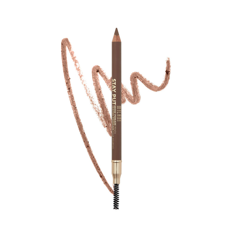 Milani Stay Put Brow Pomade Pencil - Soft Taupe (0.03 Ounce) Vegan, Cruelty-Free Eyebrow Pencil to Fill, Shape & Define Brows Milani