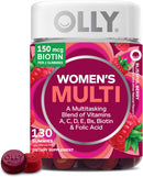 OLLY Women's Daily Multivitamin Gummy, Vitamins A, D, C, E, Biotin, Folic Acid, Adult Chewable Vitamin, Berry Flavor, 65 Day Supply - 130 Count Infinity Warehouse