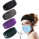 KinHwa Headband with Button for Mask Nurse Headbands for Women Men Perfect Doctor's' Gifts (4, black+dgray+dgreen+purple) KinHwa Store