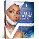 Double Chin Reducer V Line Lifting Mask Face Slimming Strap Chin Neck V Shaped Lift Tape Chin Up Patch V Up Contour Tightening Firming 5 pcs SWISSÖKOLAB Store