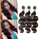 20 Inch Human Hair Weft Sew In Natural Black Brazilian Hair 3 Bundles Long Body Wave Unprocessed Hair Weave Extensions for Women 20"x3