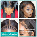 22 Inch Glueless Lace Front Wigs Human Hair Pre Plucked Straight Lace Front Human Hair Wigs 4x4 Closure Human Hair Wig With Baby Hair Brazilian Virgin Lace Frontal Human Hair Wigs for Black Women mengkai Store