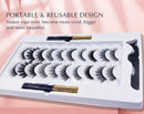 Magnetic Eyeliner and Lashes Magnetic Eyelashes Natural Look Kit False Lashes 10 pairs with Magnetic Eyelash Applicator Tool Arishine
