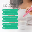 Haroutine Liposomal Marine Collagen Powder Packets, 2100mg Sugar-Free Flavored Powder, 190mg Vitamin C for Skin, Hair, and Nails, Supports Joint Health - 30 Packets, Peach Pomegranate Flavor Infinity Warehouse