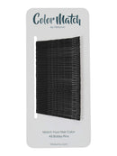 Heliums Black Premium Hold, Strong Grip Bobby Pins, 2 Inch Wavy - 48 Count Heliums