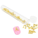 NAILDROBE 26 Letter Alphabet Nail Charms (A to Z) with BONUS Reusable Tube Storage Container naildrobe