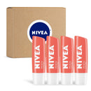 NIVEA Peach Lip Care - Tinted Lip Balm for Beautiful, Soft Lips, 0.17 Ounce (Pack of 4) NIVEA
