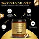DMSO Cream with Real 24K Colloidal Gold | Promotes Mobility and Joint Comfort | 99.99% Pure Pharmaceutical Grade | Made with Aloe Vera Gel and Shea Butter | Peppermint Scent – 7oz Glass Jar Infinity Warehouse