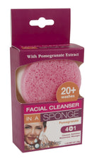 Spongeables Facial Cleanser, Pomegranate, Luxurious Blend of Olive Oil, Glycerin, Vitamins A and E, 20+ Washes Spongeables