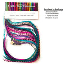 Feather Hair Extensions, 100% Real Rooster Feathers, Long Pink, Purple, Blue Colors (B1 mix) Feather Lily
