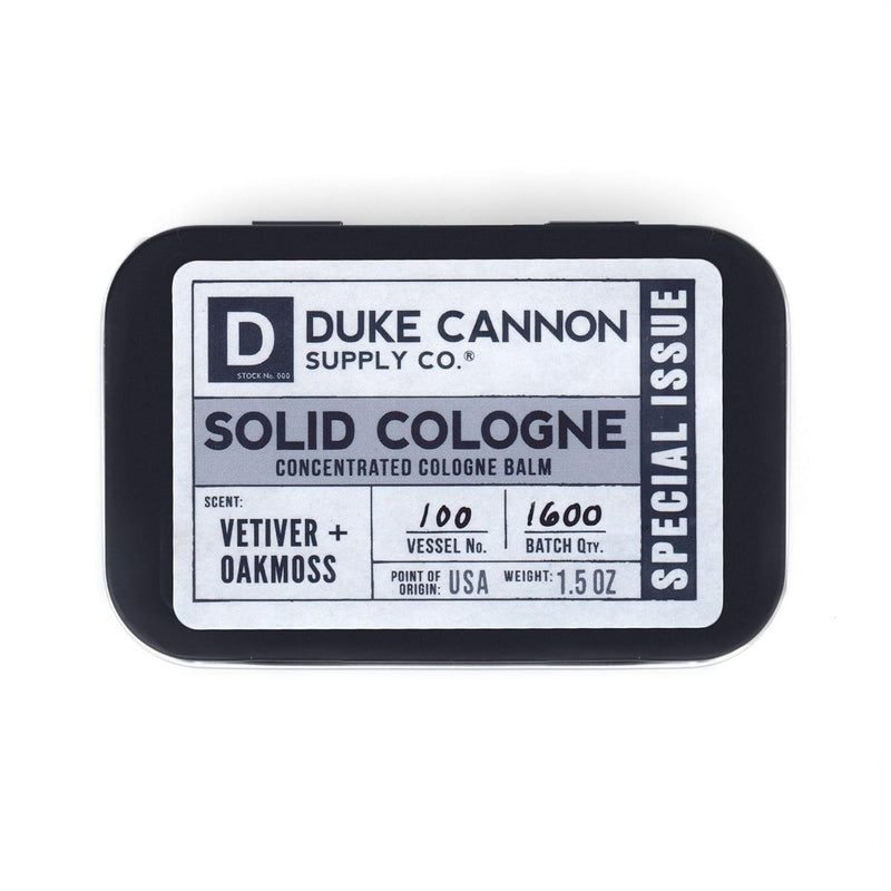 Duke Cannon Supply Co. Solid Cologne for Men Bay Rum (Citrus Musk, Cedarwood, Island Spice) - Concentrated Balm, Travel-Friendly Convenient Tin, 1.5 oz Infinity Warehouse
