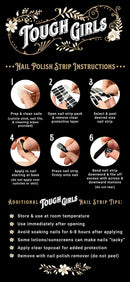 TOUGH GIRLS | Nail Polish Strips | 20 Stylish Strips | Brighter, Thicker, Tougher | Includes Cuticle Stick, Nail File, & Nail Wipes (White) TOUGH GIRLS