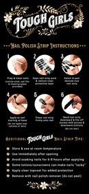 TOUGH GIRLS | Nail Polish Strips | 20 Stylish Strips | Brighter, Thicker, Tougher | Includes Cuticle Stick, Nail File, & Nail Wipes (White) TOUGH GIRLS