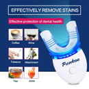 Teeth Whitening Kit with LED Light at Home for Sensitive Teeth,Professional Tooth Whitener with 2xDouble-sided Silicone Mouth Tray,10xTeeth Whitening Gel,Safely and Effectively Whitens in 15 Minutes Pankoo