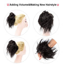EMERLILY Messy Bun Hair Piece Synthetic Scrunchy Tousled Updo Hair Extensions Ponytail Curly Hair Pieces for Women EMERLILY