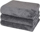 SINLAND Microfiber Hand Towel for Bathroom Super Soft Makeup Remover Cloth Washcloth for Home Spa Sports Face Cleansing Towel 16Inch x 30Inch Grey 3 Pack SINLAND