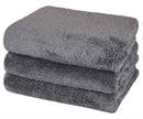 SINLAND Microfiber Hand Towel for Bathroom Super Soft Makeup Remover Cloth Washcloth for Home Spa Sports Face Cleansing Towel 16Inch x 30Inch Grey 3 Pack SINLAND