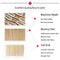 Clip in Human Hair Extensions 14 Inch 60g Thin Standard Weft 8 Pcs 18 Clips Soft Silky Straight Remy Hairpieces for Women Gift Beauty #24 Natural Blonde Hairro Store