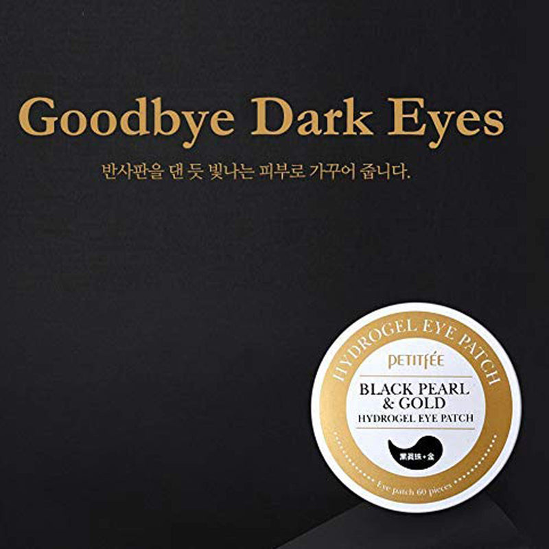 Petitfee Black Pearl & Gold Hydrogel Eye Patch, 60 Patches Petitfee