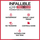 L'Oreal Paris Infallible Fresh Wear Foundation in a Powder, Up to 24H Wear, Pearl, 0.31 oz. L'Oreal Paris Store