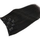 GOO GOO Hair Extensions Clip in Natural Black 24 Inch 120g 7pcs Human Hair Extensions Remy Natural Hair Real Straight Thick Weft GOO GOO Store
