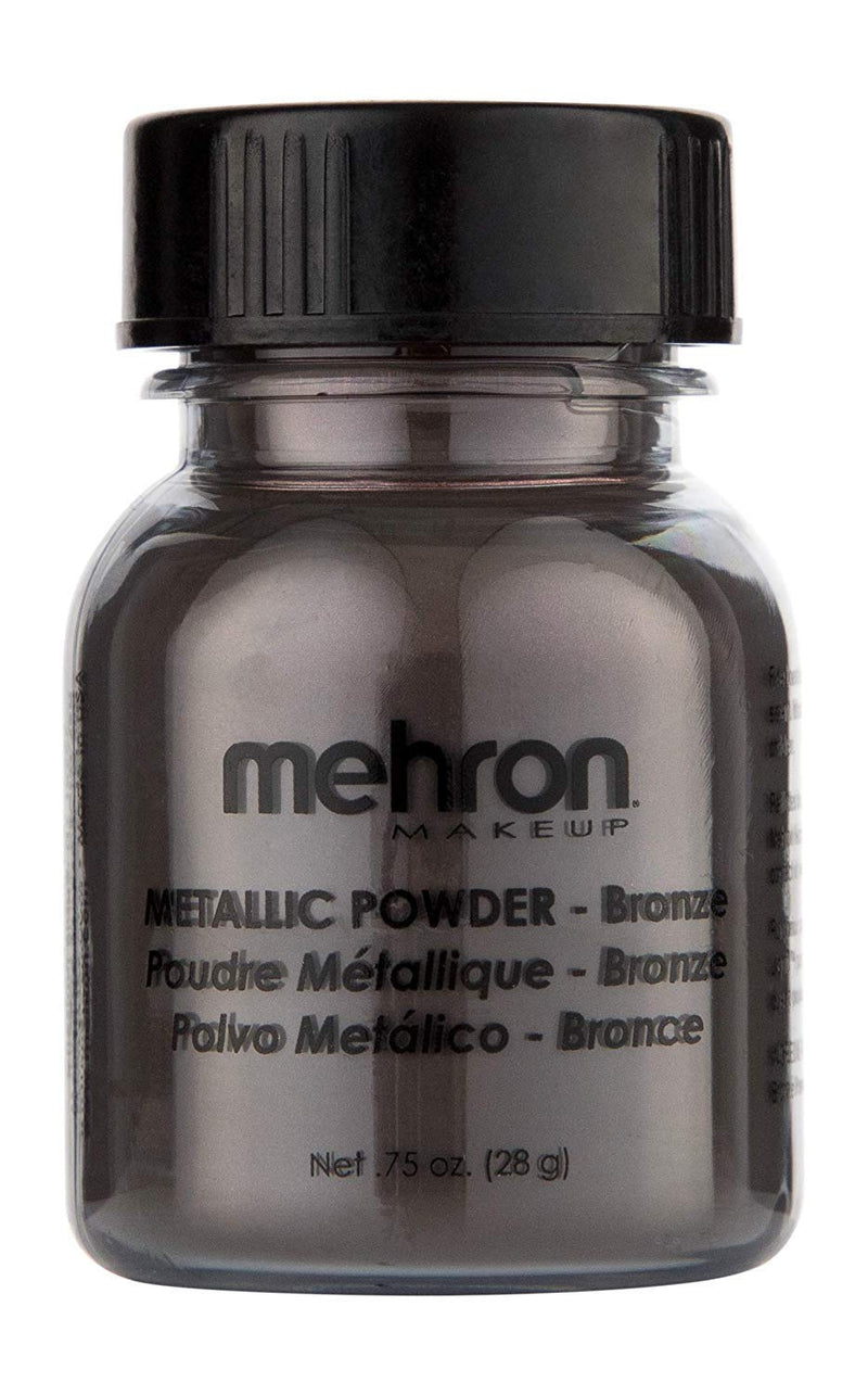 Mehron Makeup Metallic Powder (.75 oz) Bronze) Mehron
