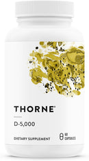 THORNE - Vitamin D-5000 - Vitamin D3 Supplement - Support Healthy Bones, Teeth, Muscles, Cardiovascular & Immune Function* - NSF Certified for Sport - Gluten-Free, Soy-Free - 60 Servings Infinity Warehouse