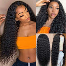 CYNOSURE Lace Front Human Hair Wigs for Black Women Pre Plucked Hairline 150% Denisty Brazilian Water Wave Lace Front Wigs with Baby Hair Natural Black Color(16, Water Wave Wig) CYNOSURE Store