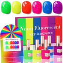 Double Rhythm 6 Pcs 15 ML Gel Polish Set Same Color Same Bottle Soak Off Gel Polish Kit Nail Art Manicure Salon DIY at Home for Women (Jelly Burgundy Red Glitter Silver -T6-56) Infinity Warehouse
