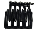 Parcelona French Crab Interlocking Medium Celluloid Glossy Black Hair Clip Side Comb 2 1/4 Inches Parcelona Store