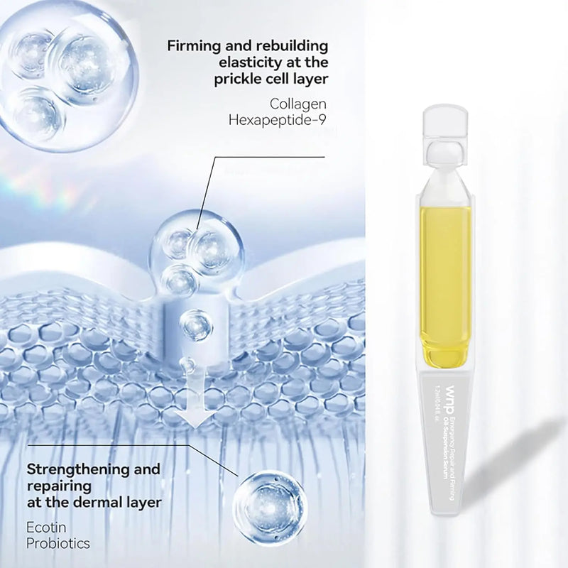 Ultra-Hydrating Serum 3% Hyaluronic Acid 30pcs+Emergency Repair and Firming Oil-Suspension Serum 30pcs|Skincare Comfort Skin Repair|Single-Use Vials Skincare for Sensitive skin Infinity Warehouse