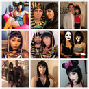 Juziviee Short Bob Hair Wigs for Women, 12'' Cute Black Hair Wig with Realistic Bangs, Natural Looking Soft Synthetic Full Wigs for Party Cosplay AD016BK1 Juziviee