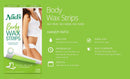 Nad's Body Wax Strips Hair Removal For Women All Skin Types, 20 Waxing Strips + 4 Calming Oil Wipes Nad's