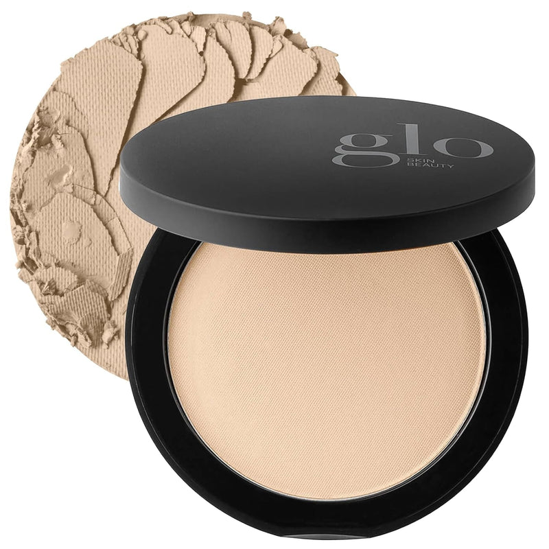 Glo Skin Beauty Pressed Base Powder Foundation Makeup (Natural Medium) - Flawless Coverage for a Radiant Natural, Second-Skin Finish Infinity Warehouse
