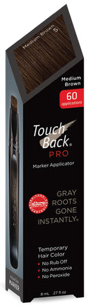 TouchBack PRO Gray Root Touch Up Marker Applicator - Real Hair Color Medium Brown TouchBack