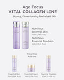 ISA KNOX AGE FOCUS VITAL COLLAGEN SKINCARE GIFT SET (370ml / 12.51 Fl Oz) - Korean Luxury Premium High-end Skin Toner, Emulsion Lotion, Cream by LG BEAUTY. Hydrolyzed Collagen, Infinity Warehouse