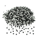LolliBeads Resin Crystal Round Nail Art Mixed Flat Backs Acrylic Rhinestones Gems, Size 2 mm, Color Black (2000Pcs) LolliBeads