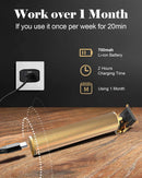 Hair Clippers for Men, Electric Pro Li Outliner Grooming Rechargeable Cordless Close Cutting T-Blade Trimmer for Men 0/1.5/3/6/9 mm Baldheaded Hair Clippers Zero Gapped Detail Beard Shaver (Gold) GOODAN