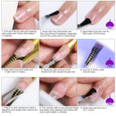 Morovan LED/UV Hard Gels Builder Gel Nail Extension Gel Nail Strengthen UV Gel Nail Art Manicure Set with Nail Forms Morovan