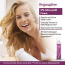 Regoxidine Women's 5% Minoxidil Foam (4-Month Supply) Helps Restore Top of Scalp Hair Loss and Support Hair Regrowth with Unscented Topical Aerosol Treatment for Thinning Hair Regoxidine