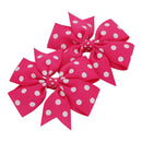 120PCS 3inch Grosgrain Ribbon Polka Dot Pinwheel Hair Bows Boutique Rainbow Bows Alligator Clips For Girls Toddlers Teens(60Colorsx2) Babymatch