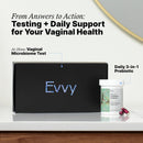 Evvy Vaginal Health Test | At-Home Microbiome Test for BV, Yeast Infection, Ureaplasma & More | Discreet Results in 7–10 Days | Clinician-Reviewed Report & Rx Options Infinity Warehouse