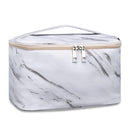 Travel Makeup Bag Large Cosmetic Bag Make up Case Organizer for Women and Girls (Large, Marble) Narwey Store