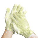 MIG4U Shower Exfoliating Scrub Gloves Medium to Heavy Bathing Gloves Body Wash Dead Skin Removal Deep Cleansing Sponge Loofah for Women and Men(1 Pair, Chartreuse) MIG4U