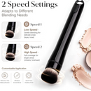 360° Electric Makeup Brush with 2 Replaceable Brush Heads, 2 Adjustable Speeds, Fast and Even Makeup Application, Time-Saving, Gift for Women Infinity Warehouse