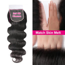 UNice Hair HD 5x5 Lace Closure Deep Parting Brazilian Body Wave Invisible Knots, 100% Human Hair Transparent Lace Closure Pre Plucked Natural Color 14inch UNICE Store