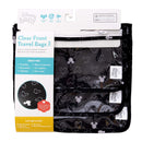 Bumkins TSA Approved Toiletry Bag, Travel Bag, Quart Zip Pouch, Clear Sided, PVC-Free, Vinyl-Free, Set of 3 – Disney Mickey Mouse Icon Bumkins